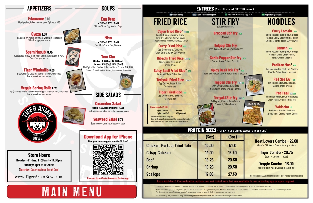 Menu (Front)