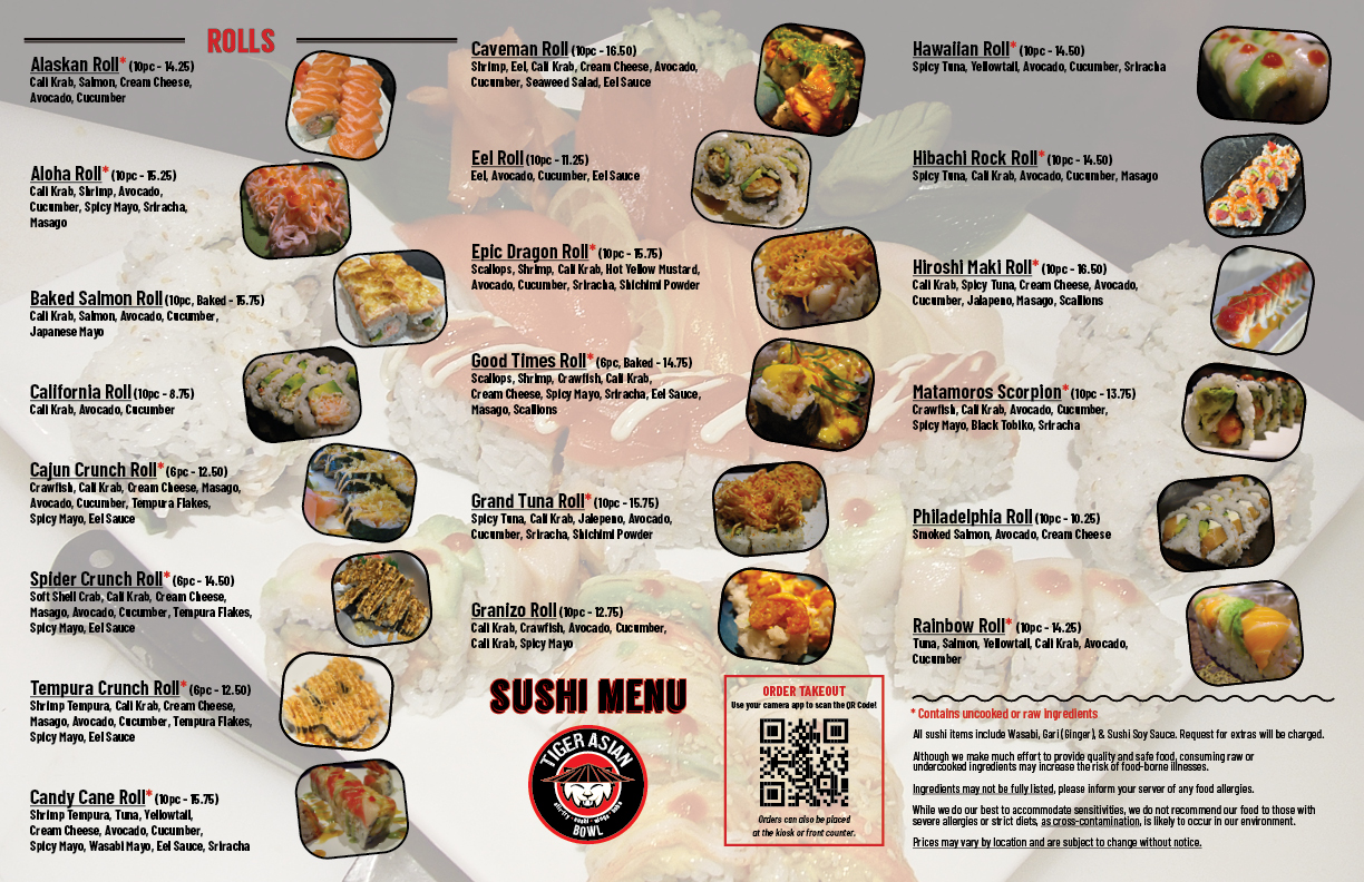 Sushi Menu (Front)